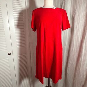 R&K Originals Dress Petite 14 Women’s Vintage Scarlet Red Mini Structured Dress